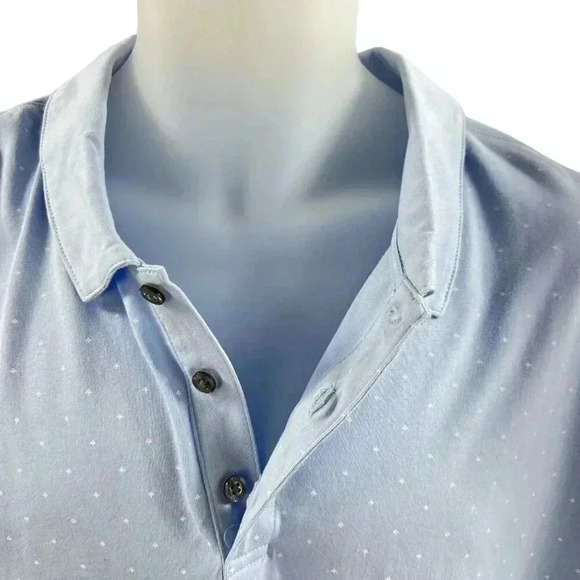 Perry Ellis Mens Short Sleeve Polo Shirt XXL Blue Arrow Print Pima Cotton New - Picture 6 of 11
